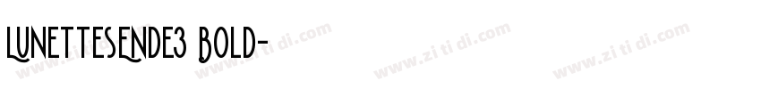 LunettesEnde3 Bold字体转换